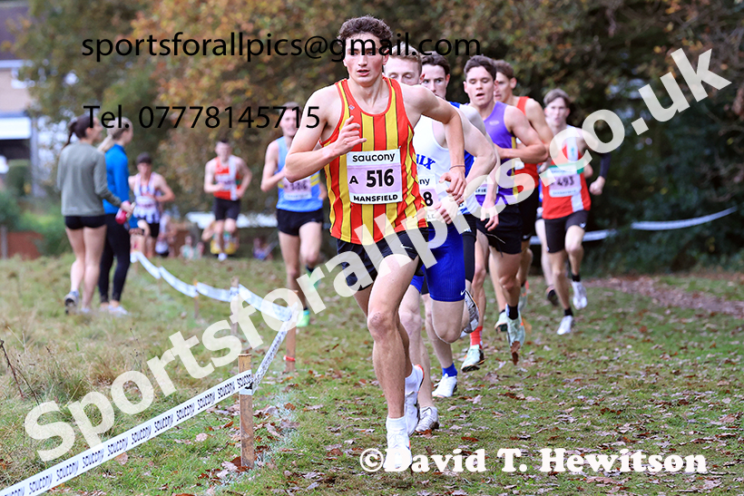 Junior Mens 2024 National Cross Country Relays, Berry Hill Park, Mansfield.   Photo: David T. Hewitson/Sports for All Pics